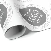 Voeg uw eigen Logo en circulaire tekst toe Cadeaupapier (Rol Hoek)