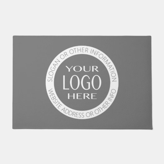 Voeg uw eigen Logo en circulaire tekst toe Deurmat (Voorkant)