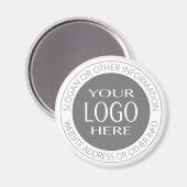 Voeg uw eigen Logo en circulaire tekst toe Magneet (Voorkant / Achterkant)