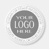 Voeg uw eigen Logo en circulaire tekst toe Magneet (Voorkant)