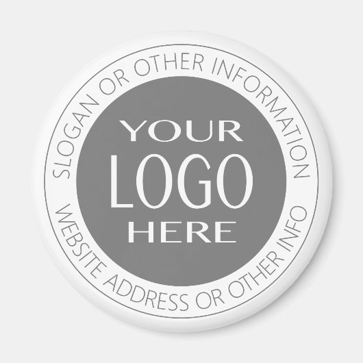 Voeg uw eigen Logo en circulaire tekst toe Magneet (Voorkant)