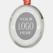 Voeg uw eigen Logo en circulaire tekst toe Metalen Ornament (Links)