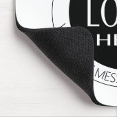 Voeg uw eigen Logo en circulaire tekst toe Muismat (Hoek)