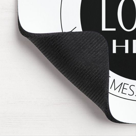 Voeg uw eigen Logo en circulaire tekst toe Muismat (Hoek)