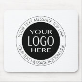 Voeg uw eigen Logo en circulaire tekst toe Muismat (Voorkant)