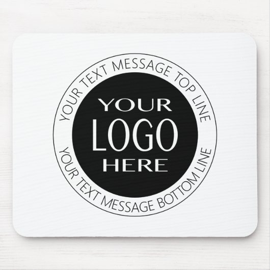 Voeg uw eigen Logo en circulaire tekst toe Muismat (Voorkant)