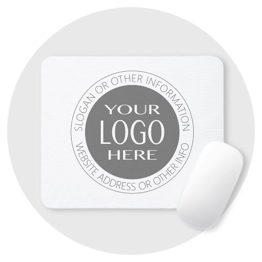 Voeg uw eigen Logo en circulaire tekst toe Muismat