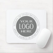 Voeg uw eigen Logo en circulaire tekst toe Muismat (Met muis)