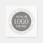 Voeg uw eigen Logo en circulaire tekst toe Servet (Voorkant)