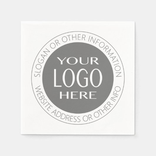 Voeg uw eigen Logo en circulaire tekst toe Servet (Voorkant)