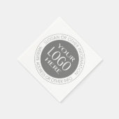 Voeg uw eigen Logo en circulaire tekst toe Servet (Hoek)