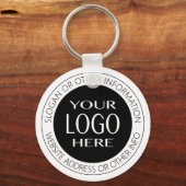 Voeg uw eigen Logo en circulaire tekst toe Sleutelhanger (Voorkant)