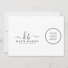 Voeg uw eigen Logo-minimalistische eenvoudige belk Feestdagenkaart