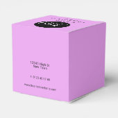 VOEG UW EIGEN LOGO PAARSE LAVENDEL BEDRIJF BEDANKDOOSJES (Achterkant)