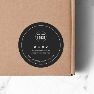 Voeg uw eigen Logo sociale media-markering toe Ronde Sticker