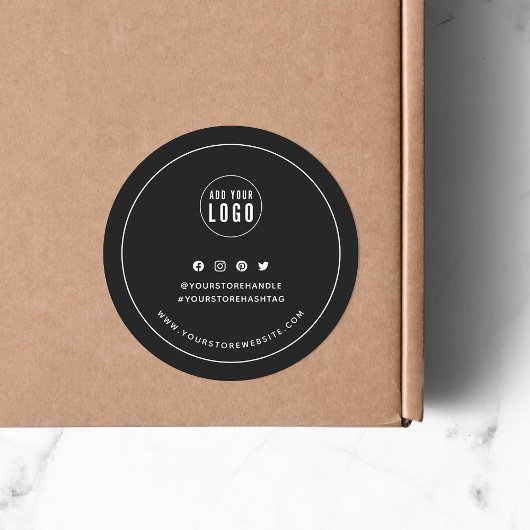 Voeg uw eigen Logo sociale media-markering toe Ronde Sticker