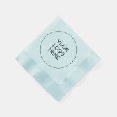 Voeg uw eigen logo-tekst hier toe Blauwe Muntcockt Servet (Hoek)