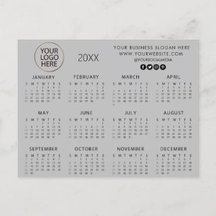 voeg uw eigen logo toe aangepaste tekst 2024 Agend Briefkaart