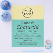 Voeg uw eigen logo toe, Hindoe-evenementenreclame Flyer (Enkel)
