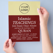 Voeg uw eigen logo toe, islamitische onderwijsadve flyer (Hand)
