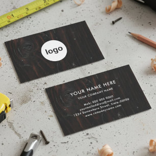 Voeg uw eigen logo toe   Professionele timmerman  Visitekaartje