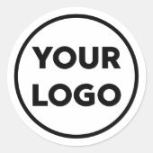 Voeg uw eigen Logo toe Ronde Sticker (Voorkant)