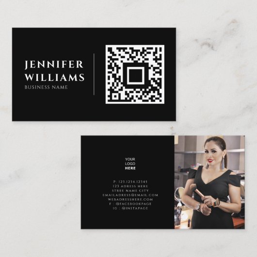 Voeg uw eigen logo van de afbeelding de douane en  visitekaartje (Voorkant / Achterkant)