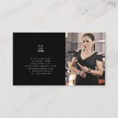 Voeg uw eigen logo van de afbeelding de douane en  visitekaartje (Achterkant)