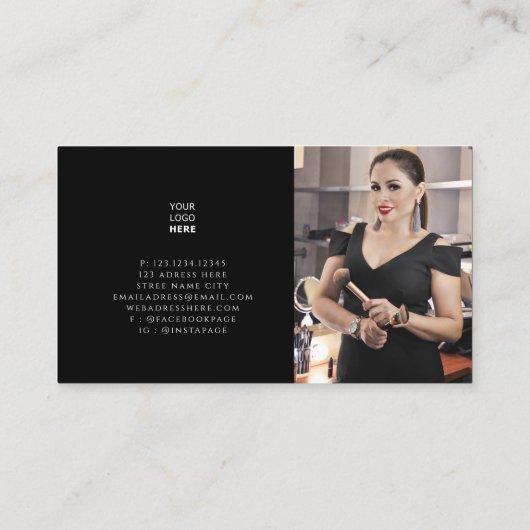 Voeg uw eigen logo van de afbeelding de douane en visitekaartje (Achterkant)