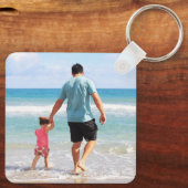 Voeg uw eigen Metaal van de Foto en/of van de Teks Sleutelhanger (Achterkant)