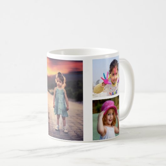 Voeg uw eigen Mok voor 5 fotocollage toe (Voorkant rechts)