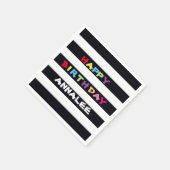 VOEG UW EIGEN NAAM Happy Birthday Paper Napkins TO Servetten (Hoek)