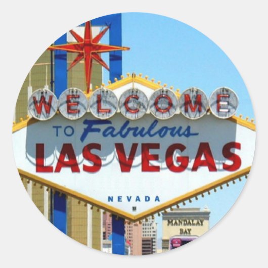 VOEG UW EIGEN NAAM LAS VEGAS Sticker TOE! (Voorkant)