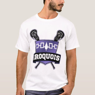 Voeg uw eigen naam toe en nummer Iroquois Lacrosse T-shirt