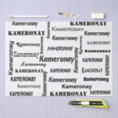 Voeg uw eigen naam toe Zwart-wit Custom Tissuepapier (Craft)