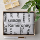 Voeg uw eigen naam toe Zwart-wit Custom Tissuepapier (Geschenk)