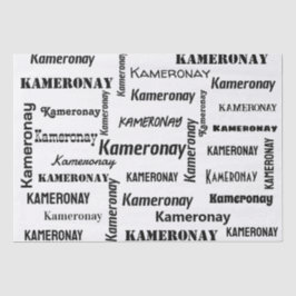 Voeg uw eigen naam toe Zwart-wit Custom Tissuepapier