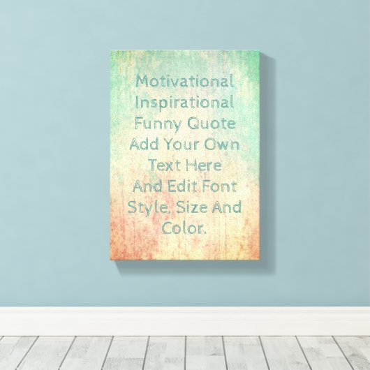 Voeg uw eigen offerte toe canvas afdruk (Insitu (Houten vloer))