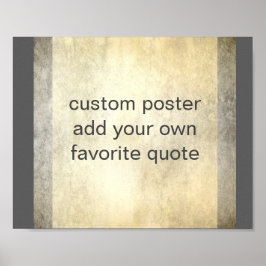 voeg uw eigen offerte vetgedrukte strepen grijs en poster