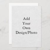 Voeg uw eigen ontwerp/foto papier uitnodiging toe (Voorkant / Achterkant)