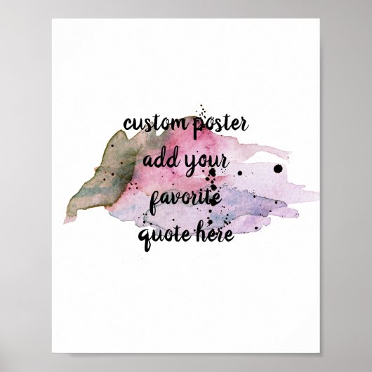 voeg uw eigen ontwerp van de waterverf van het cit poster (Voorkant)