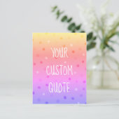Voeg uw eigen Positieve Citaat Fijne Abstracte Pla Briefkaart (Staand voorkant)