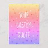 Voeg uw eigen Positieve Citaat Fijne Abstracte Pla Briefkaart (Voorkant)