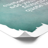 voeg uw eigen poster blauwgroen blauwe waterverf t (Hoek)