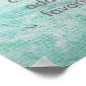 voeg uw eigen poster van de citaat blauwgroen en g (Hoek)