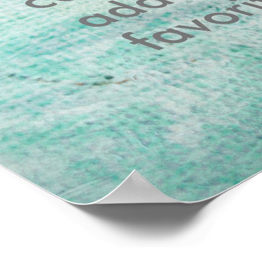 voeg uw eigen poster van de citaat blauwgroen en g (Hoek)