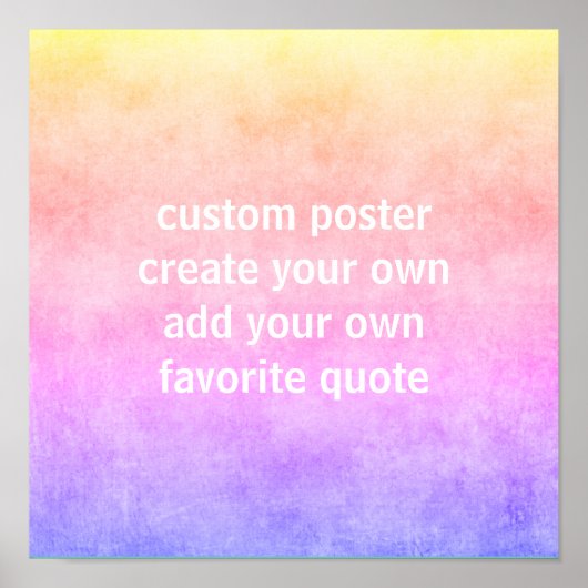 voeg uw eigen prijsopgave toe waterverf roze en pa poster (Voorkant)