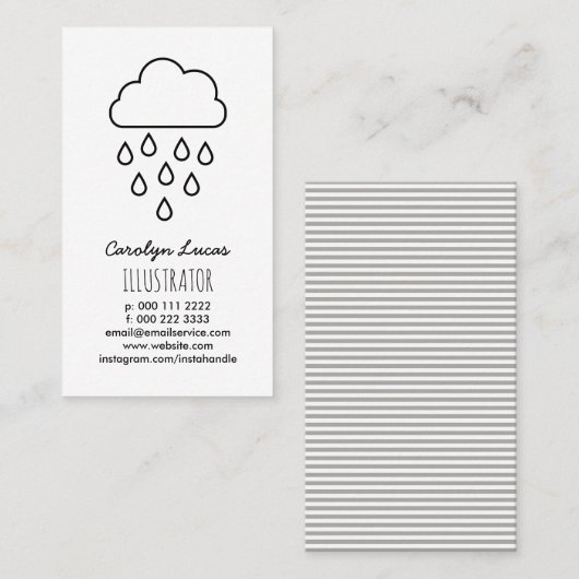 Voeg uw eigen professionele Illustrator voor uw we Visitekaartje (Voorkant / Achterkant)