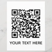 Voeg uw eigen QR-code tekst Scan menu link toe (Voorkant)