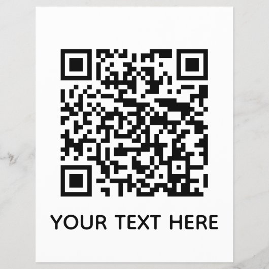 Voeg uw eigen QR-code tekst Scan menu link toe (Voorkant)